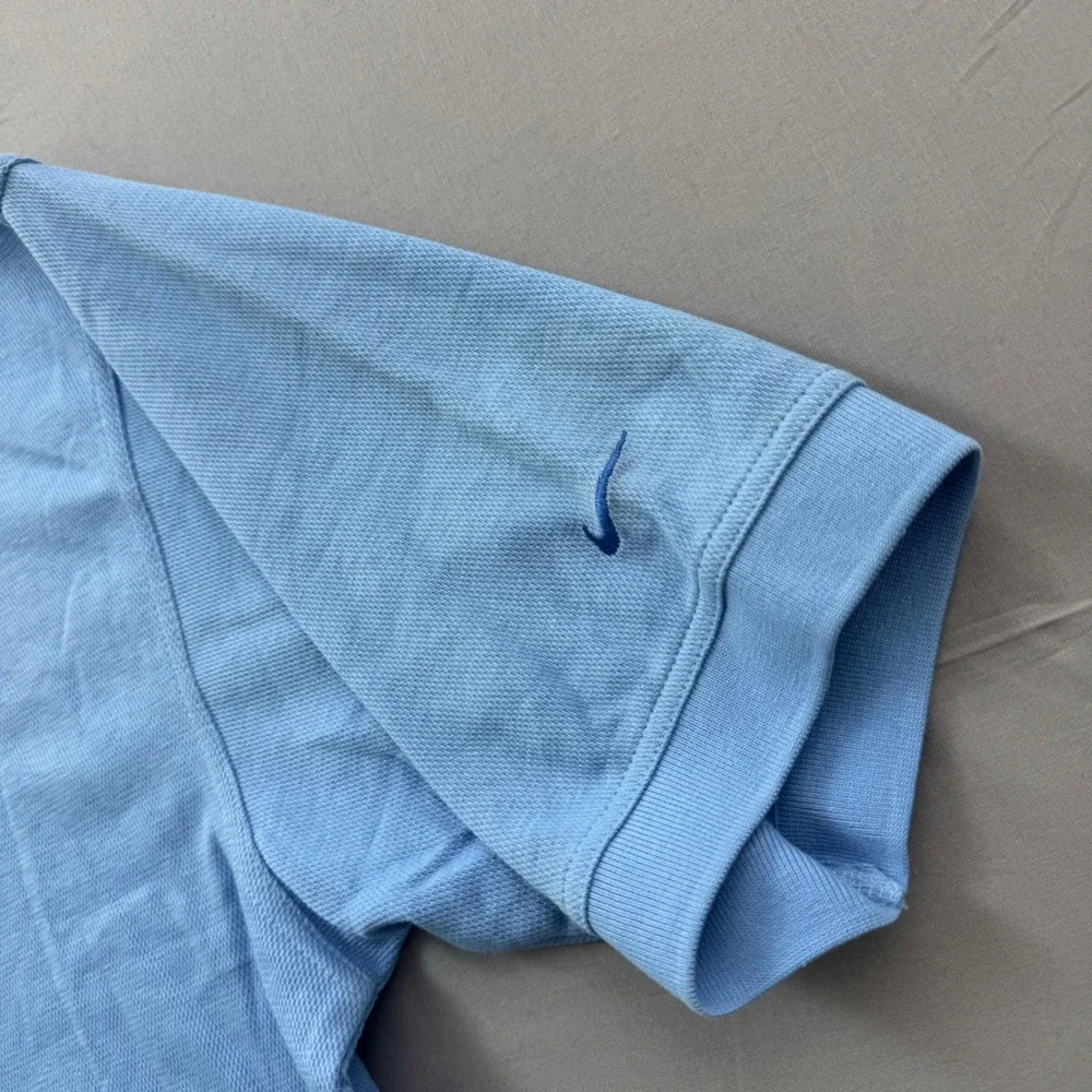 Nike Team Beijing 2008 Olympics NBC Polo Shirt Mens Large Light Blue Fit Dry